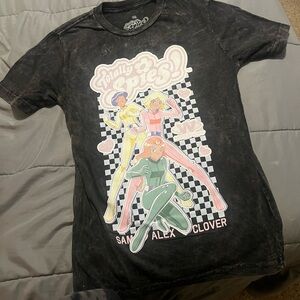 Black Short Sleeve Tee with Vintage Graphic Design